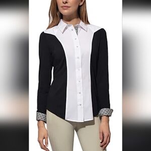 Chestnut Bay Equestrian Black Liberty Show Shirt NWOT